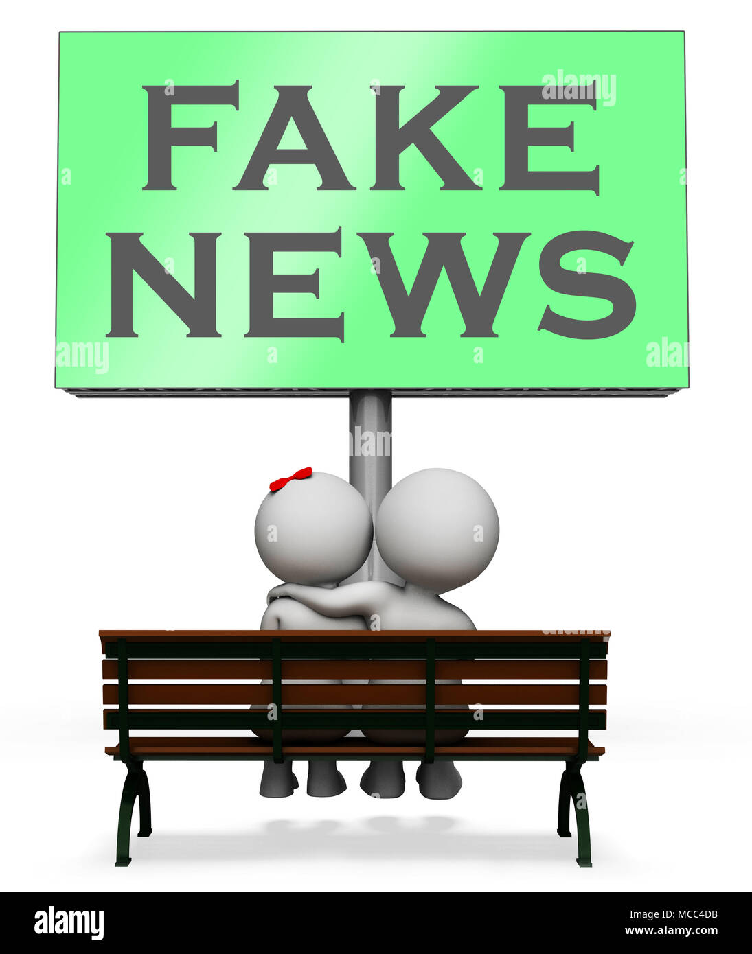 Fake News Sign Meaning Misleading 3d Illustration Stock Photo - Alamy