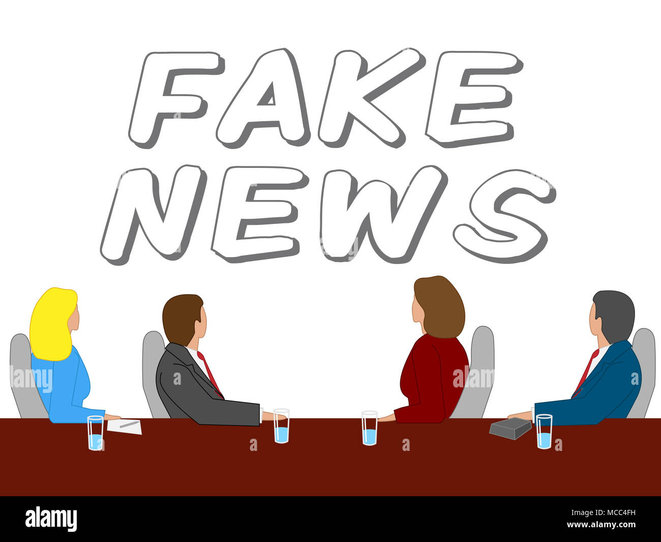 Fake News Message On A Wall 3d Illustration Stock Photo - Alamy