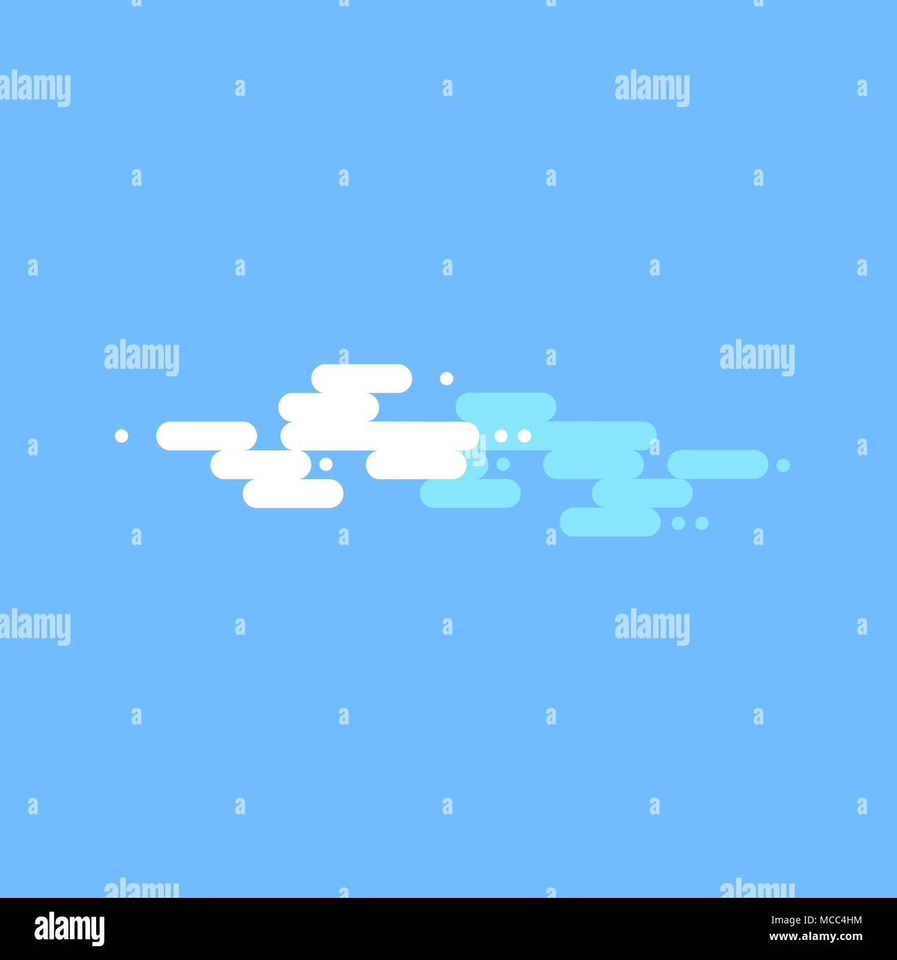 Blue sky with white clouds. Vector stock illustration Stock Vector ...