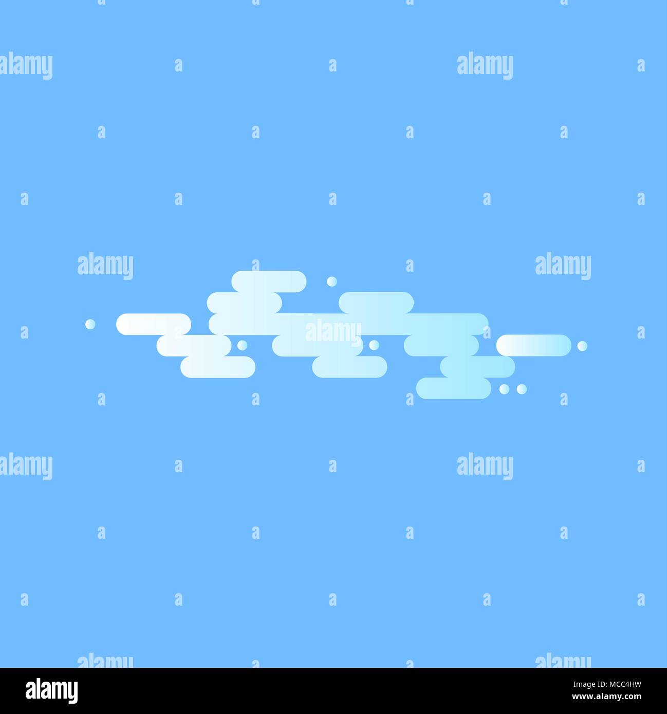 Blue sky with white clouds. Vector stock illustration Stock Vector ...