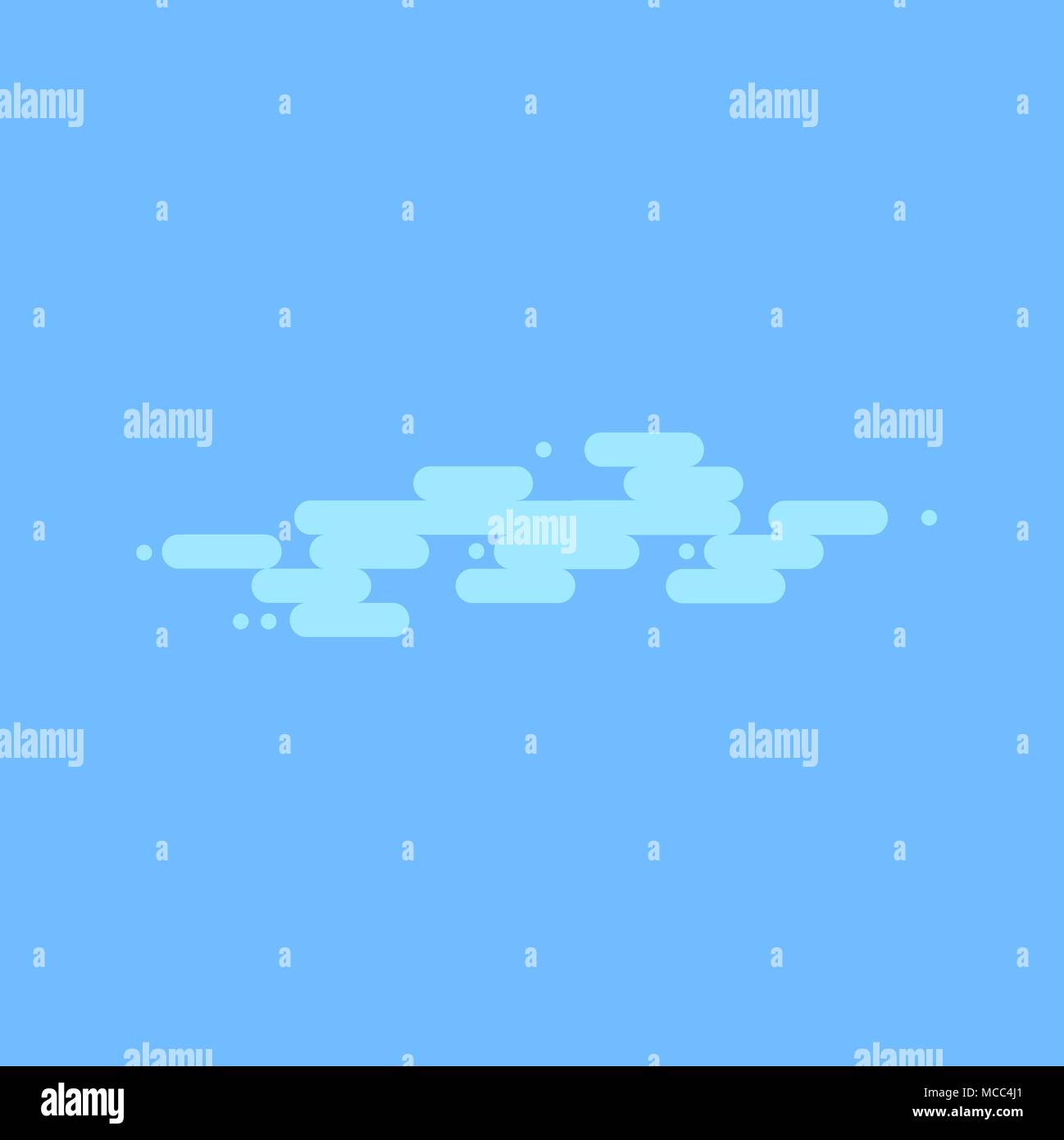 Blue sky with white clouds. Vector stock illustration Stock Vector ...