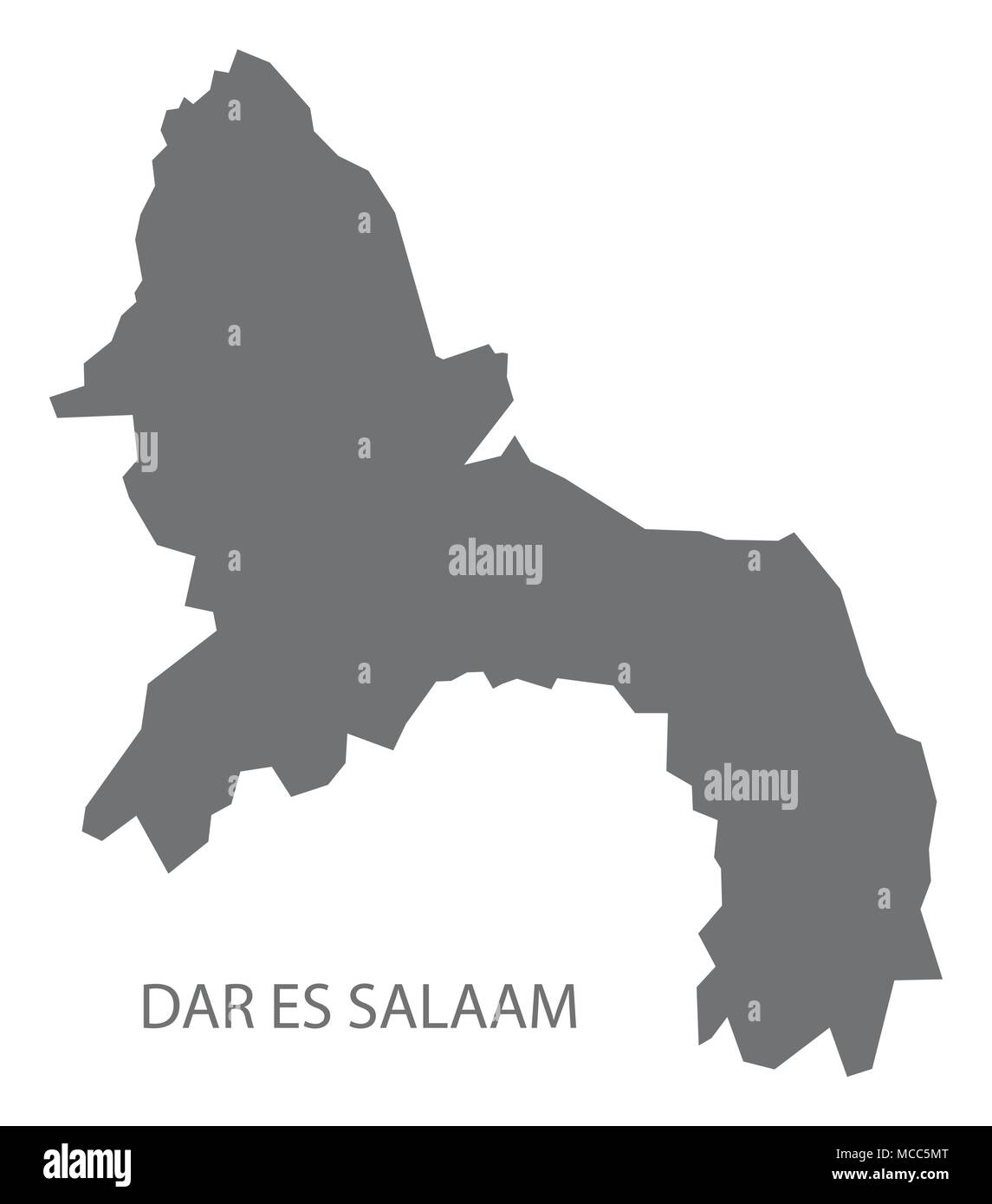 Dar es Salaam map of Tanzania grey illustration shape Stock Vector Image & Art Alamy