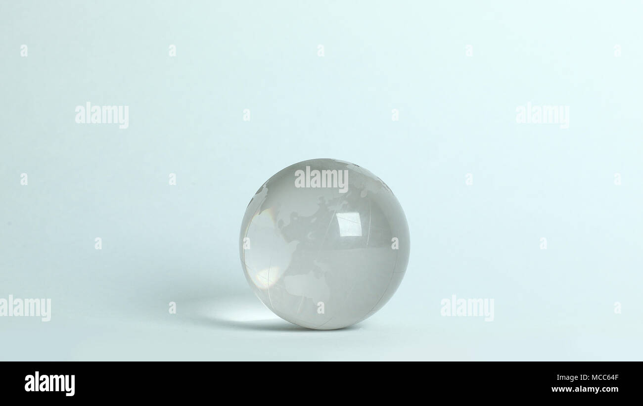 small glass globe.isolated on a white background. Stock Photo