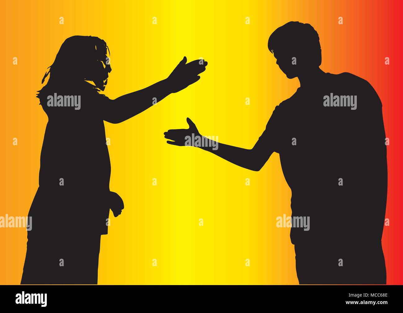 Boy and girl high five illustration Stock Vector Image & Art - Alamy