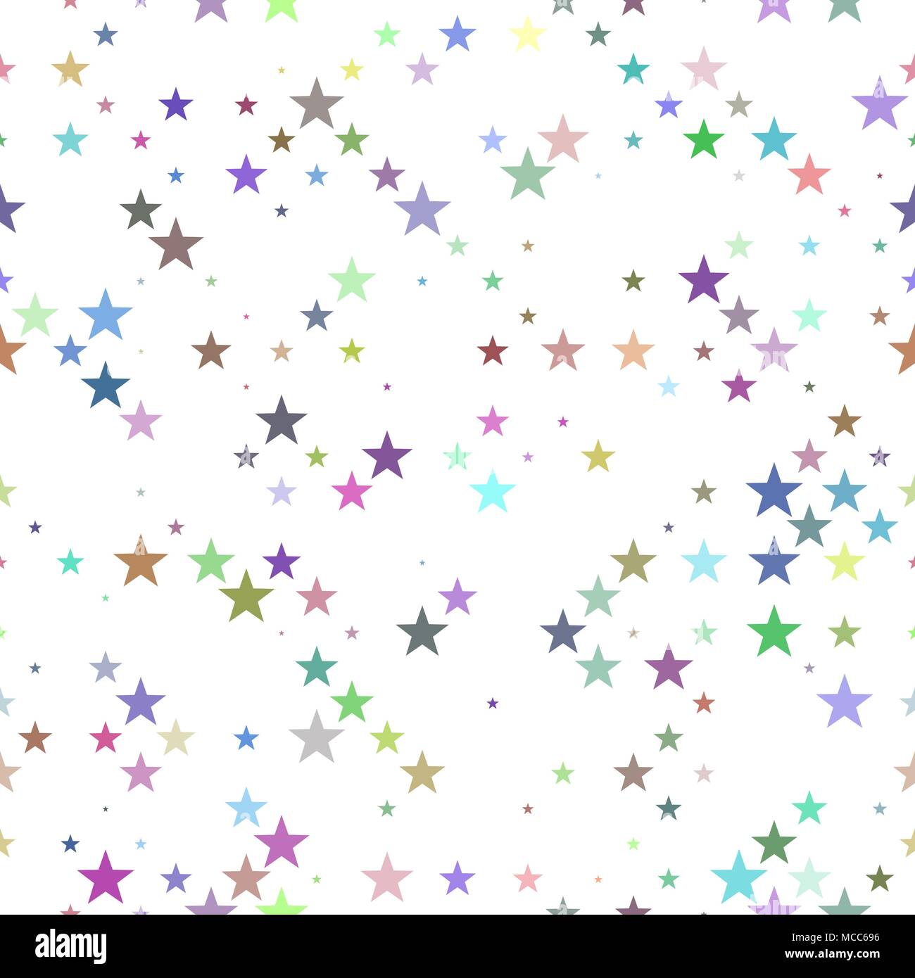 Multicolored seamless star pattern background - vector design Stock ...
