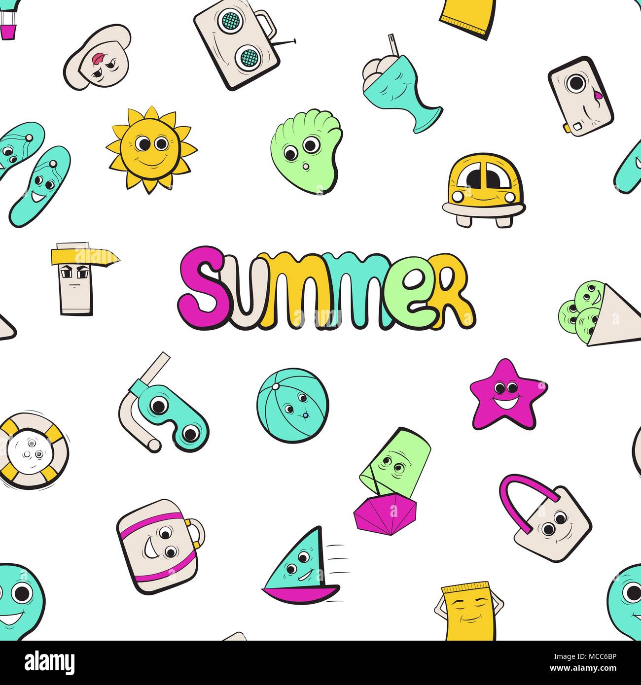 Vacation beach holiday summer Stock Vector Images - Alamy