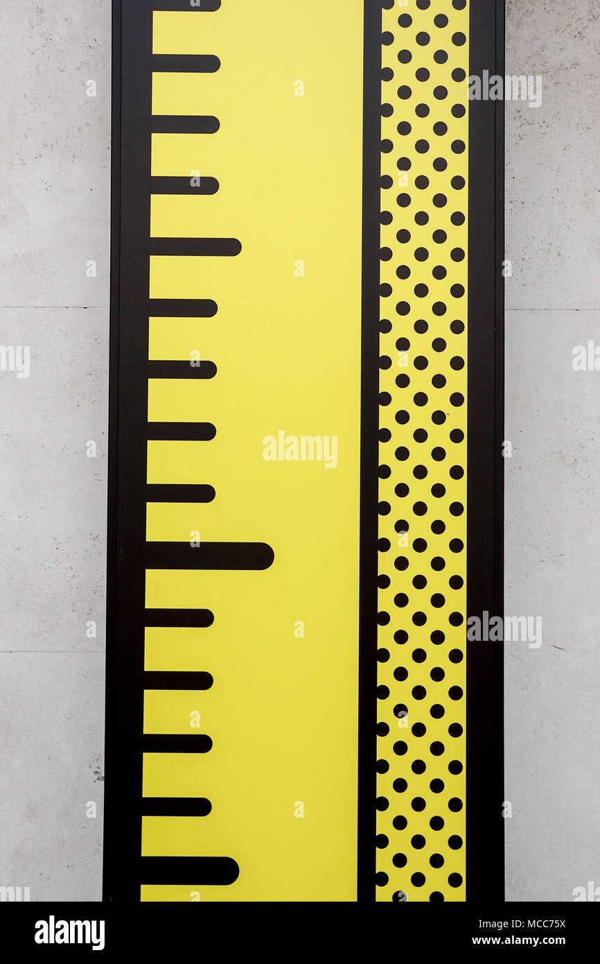 meter on the cardboard wall to measure height Stock Photo Alamy