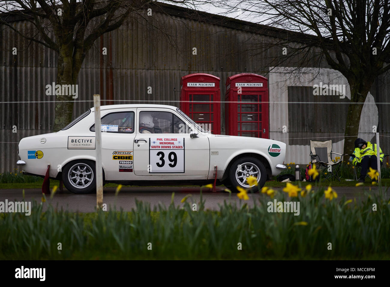 Ford Escort Mk1 Railcar parks up Stock Photo
