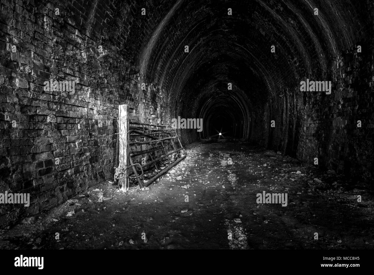 Disused Railway Tunnel Stock Photo