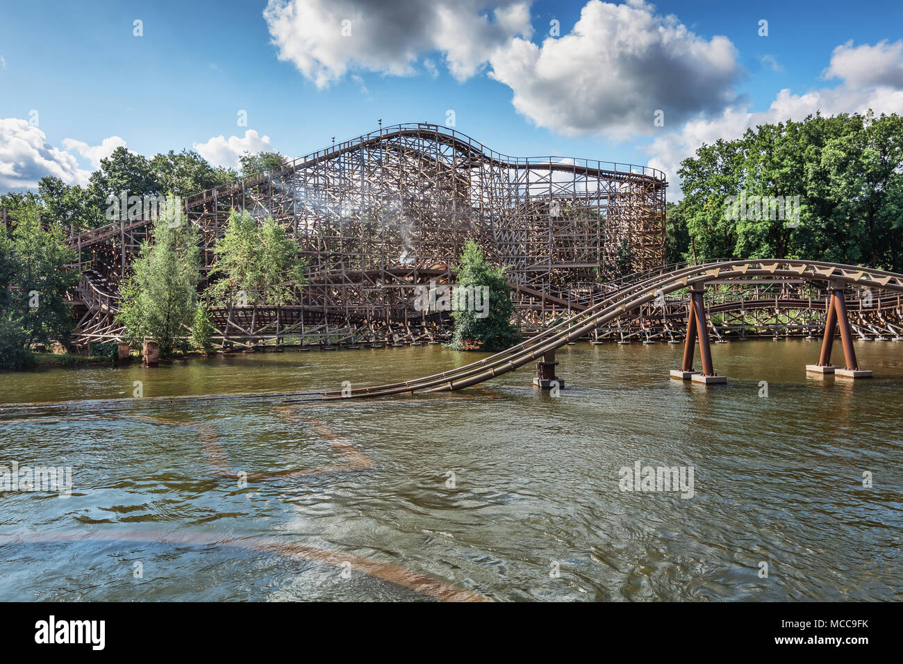 Kaatsheuvel, Netherlands, August 19 , 2017 The water roller coaster