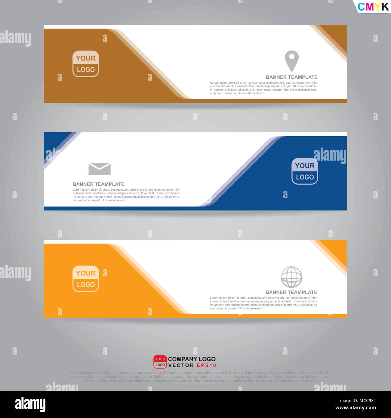 template of banner brochure flyer and card voucher for header