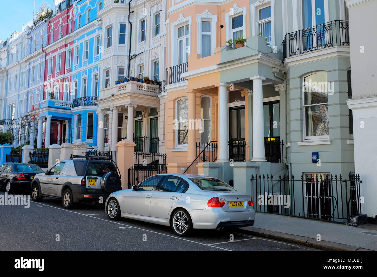 Colourful Houses in Notting Hill, London, UK Stock Photo Alamy