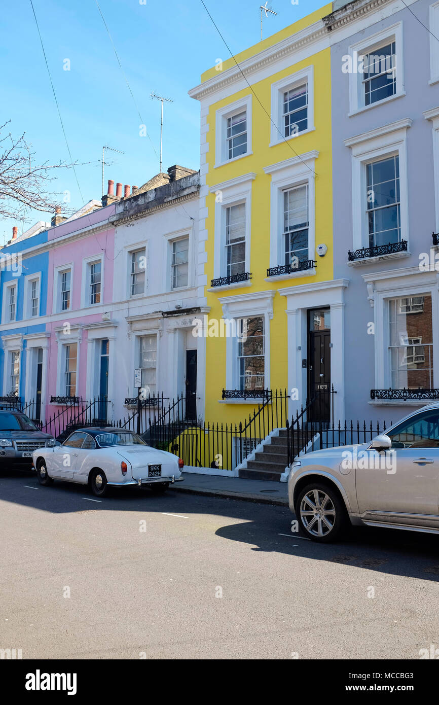 Colourful Houses in Notting Hill, London, UK Stock Photo Alamy