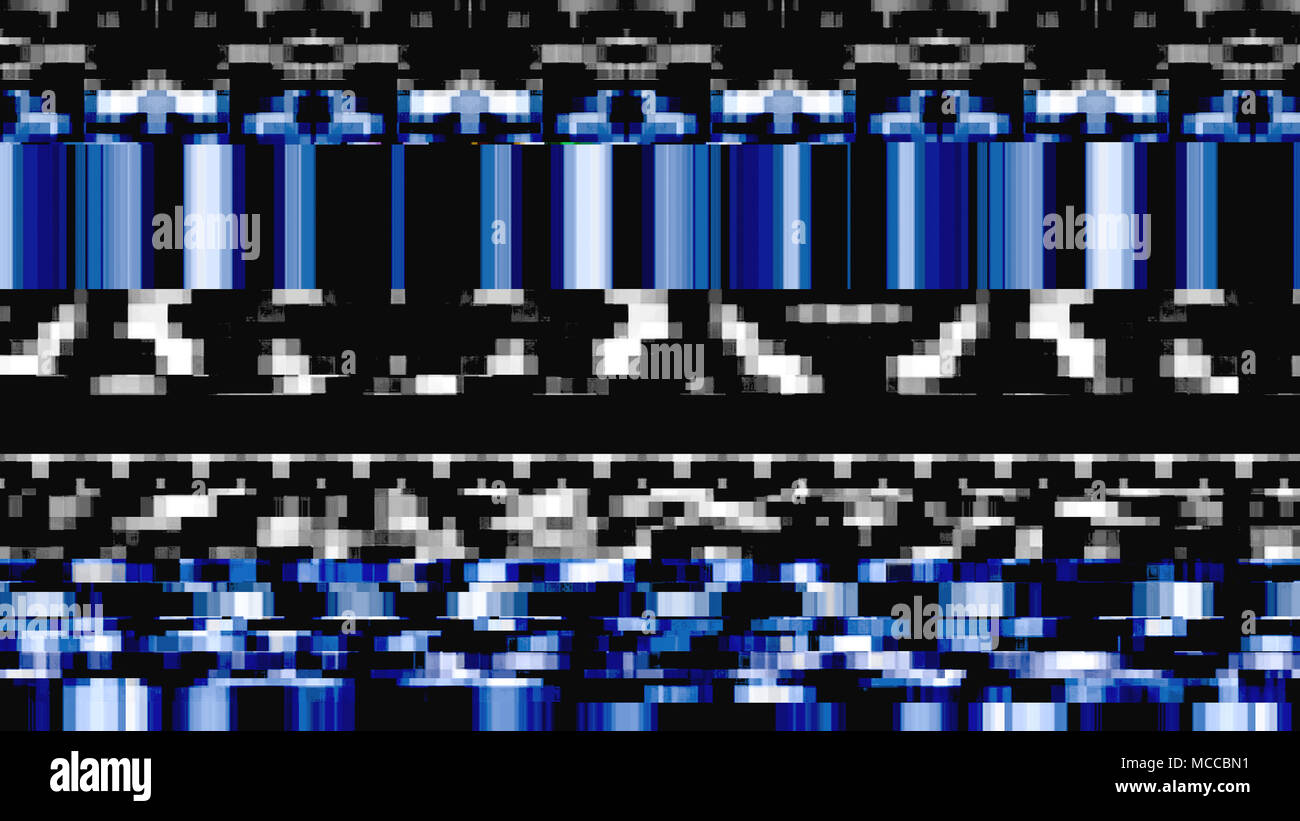 Data glitch random digital signal malfunction. High resolution illustration 11088 from a series of abstract futuristic technology. Stock Photo