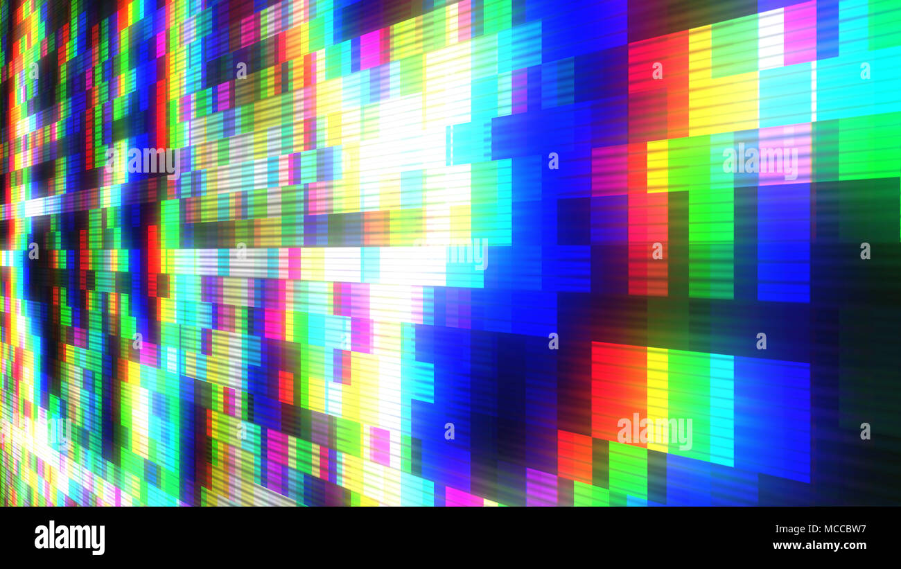 Data glitch random digital signal malfunction. High resolution illustration 11100 from a series of abstract futuristic technology. Stock Photo