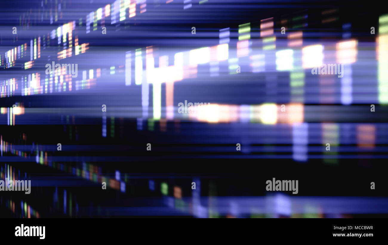Data glitch random digital signal malfunction. High resolution illustration 11103 from a series of abstract futuristic technology. Stock Photo