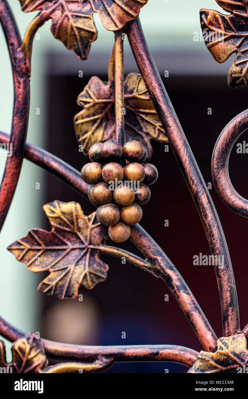 Wrought iron gate grapes hires stock photography and images Alamy