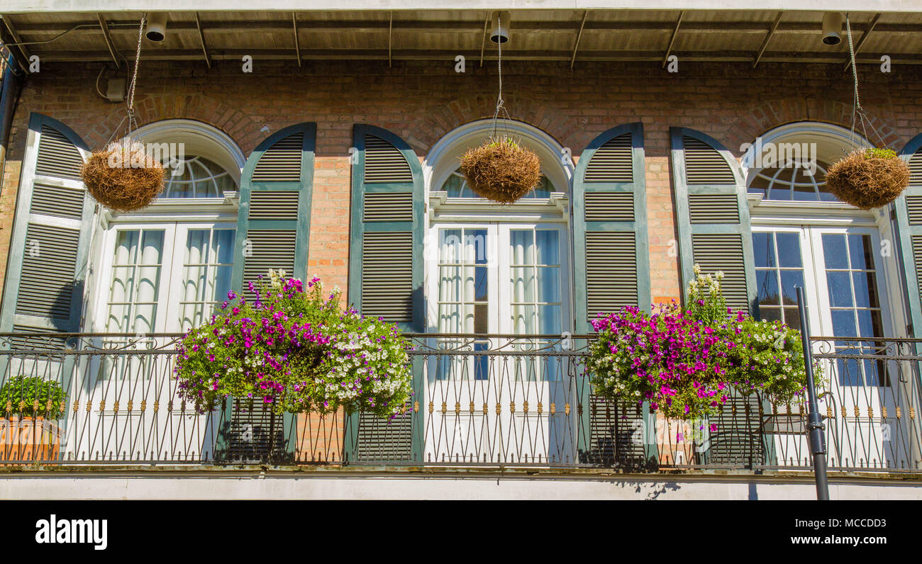 French style iron balconies hi-res stock photography and images - Alamy