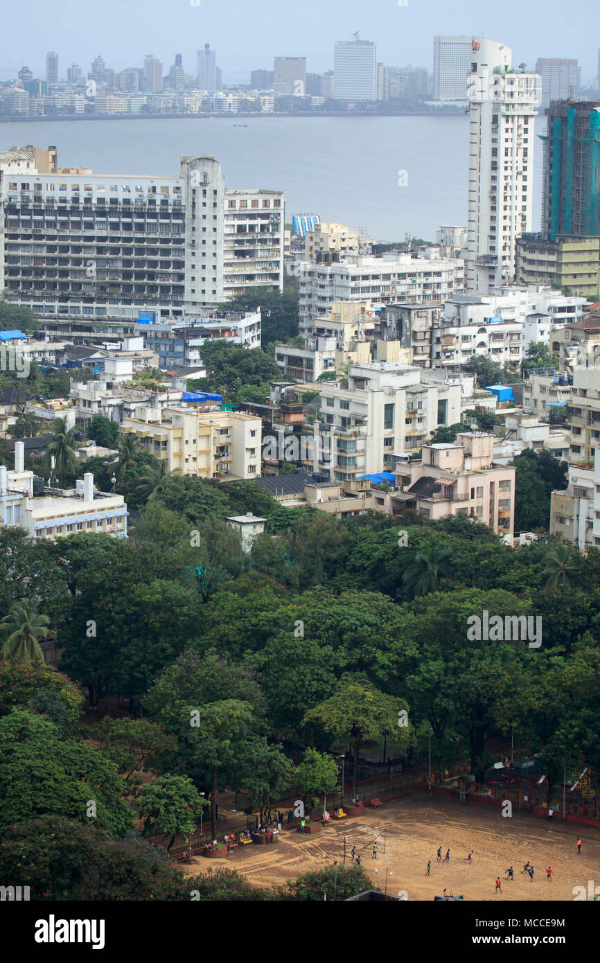 The urban skyline of central Mumbai showing apartment and business buildings Stock Photo