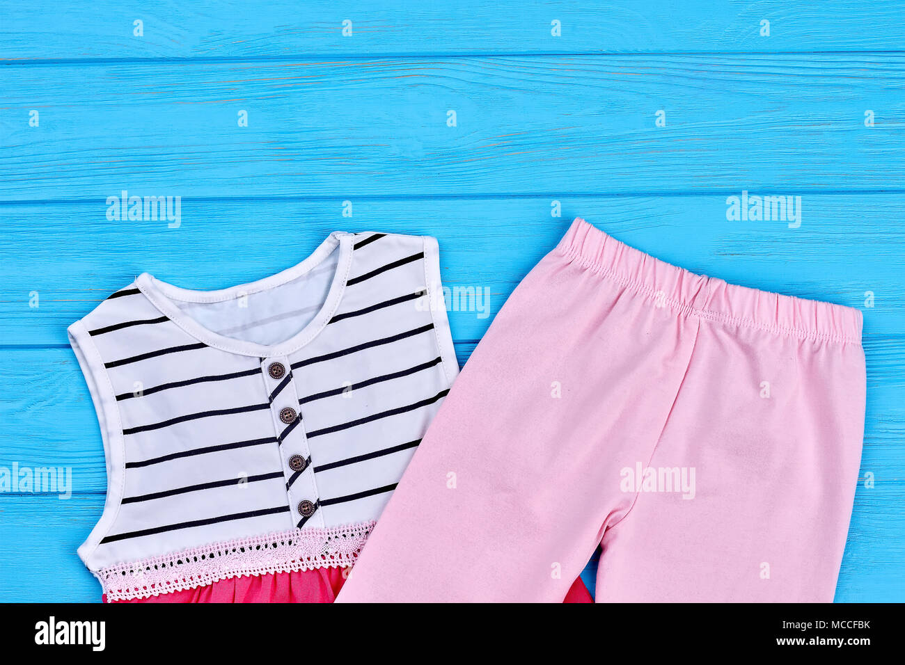 Baby Girl Summer Cotton Clothes Striped Blouse And Pink Pants For