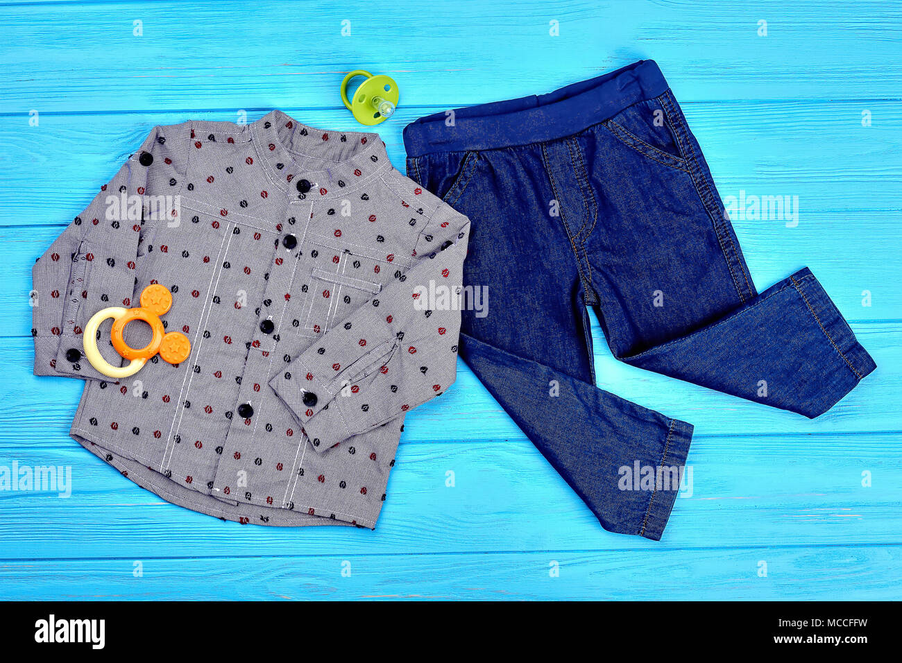 blue jean shirt for baby boy