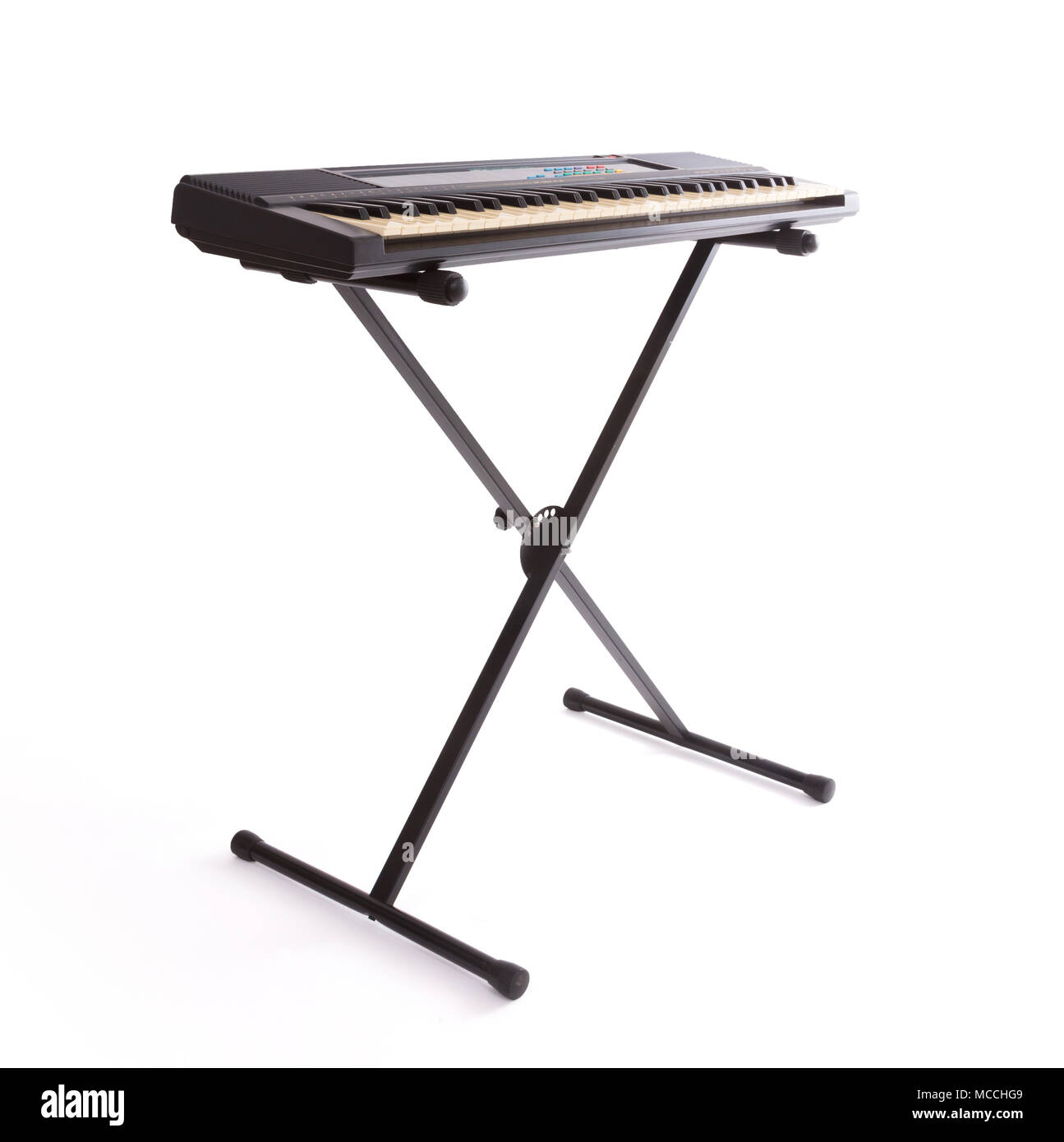 Old keyboard isolated on a white background Stock Photo - Alamy