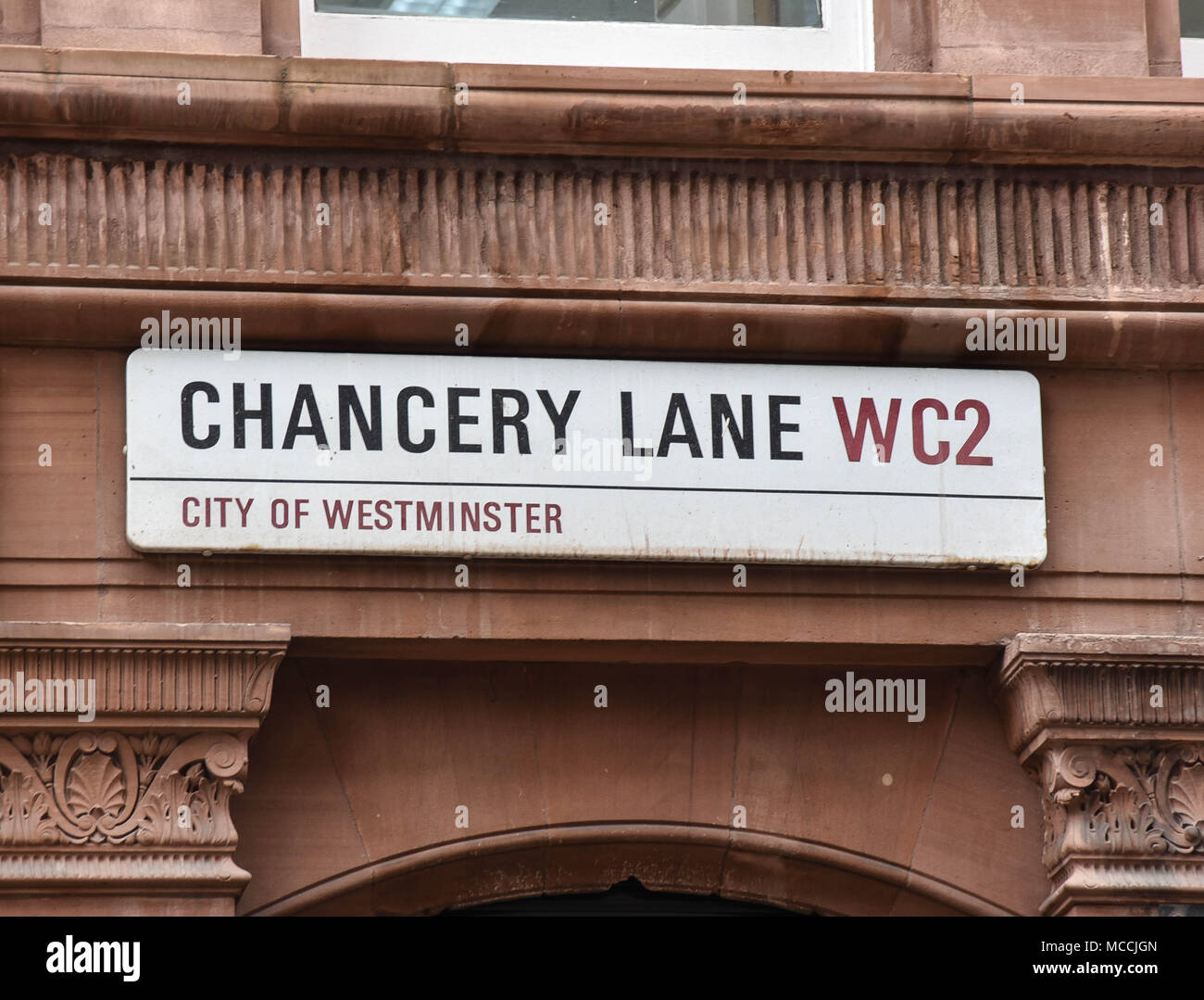 road sign for chancery lane , london Stock Photo