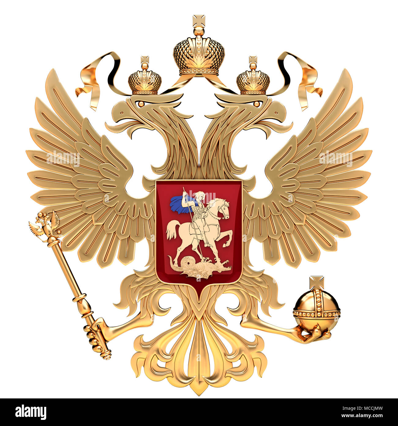 The Coat of Arms of Russia on the Background of the Russian Flag Stock  Illustration - Illustration of symbol, flag: 124172612