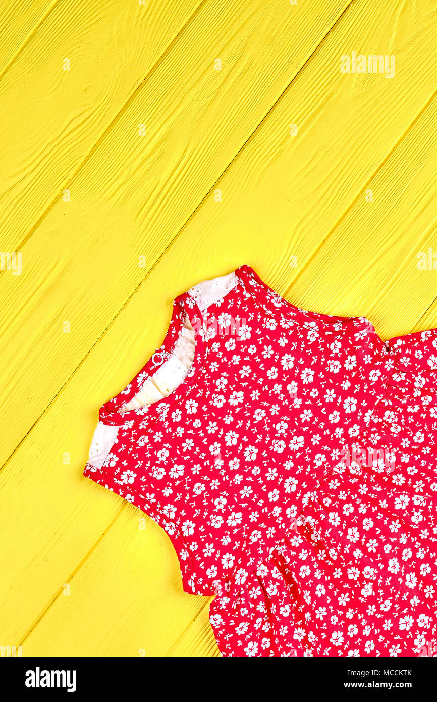 red dress with yellow flowers