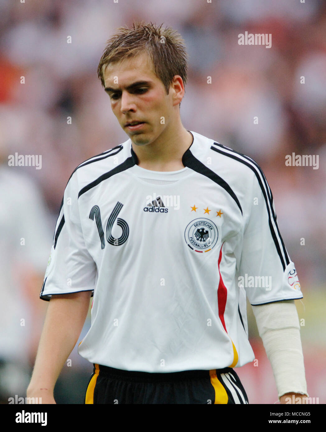 Olympiastadion  Berlin Germany, 30.6.2006, FIFA World Cup Quarter-Finals, Germany vs Argentina 4:2 after penalties ---   Philipp Lahm (GER) Stock Photo