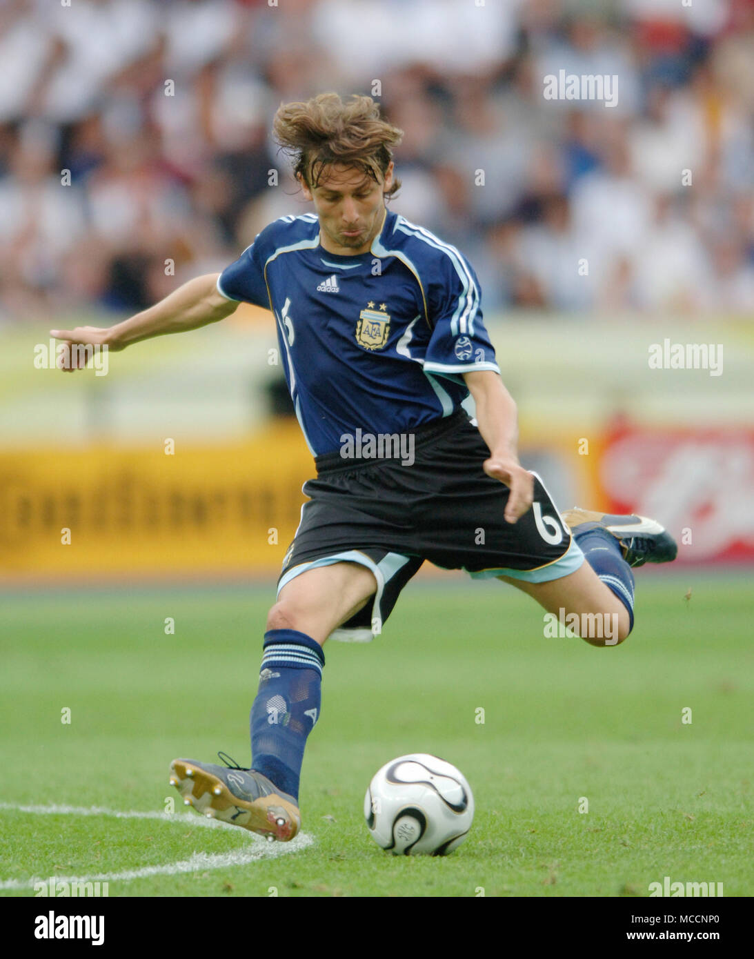 Olympiastadion  Berlin Germany, 30.6.2006, FIFA World Cup Quarter-Finals, Germany vs Argentina 4:2 after penalties --- Gabriel Heinze (ARG) Stock Photo