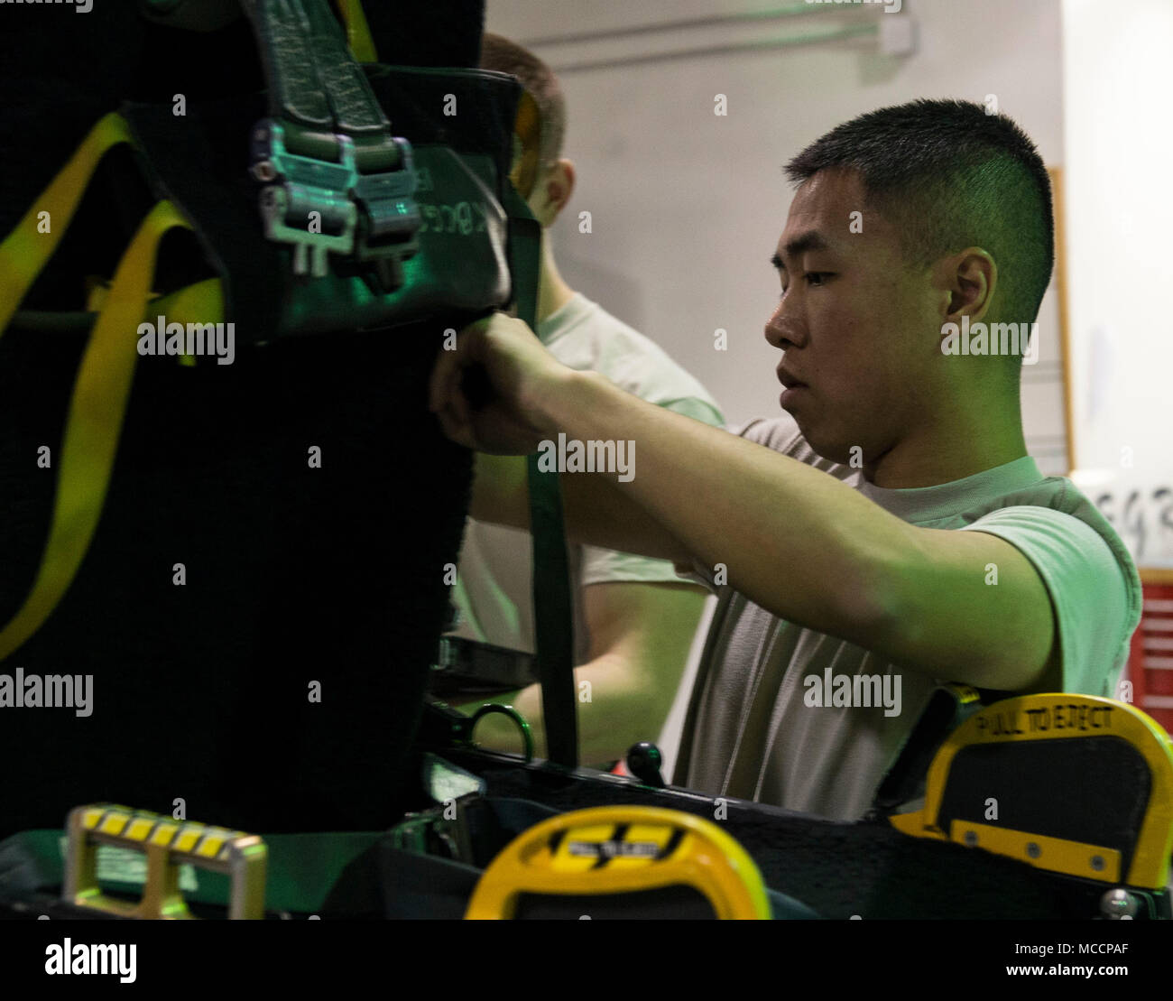 Airman 1st Class Shu Hsu, 18th Component Maintenance Squadron egress ...