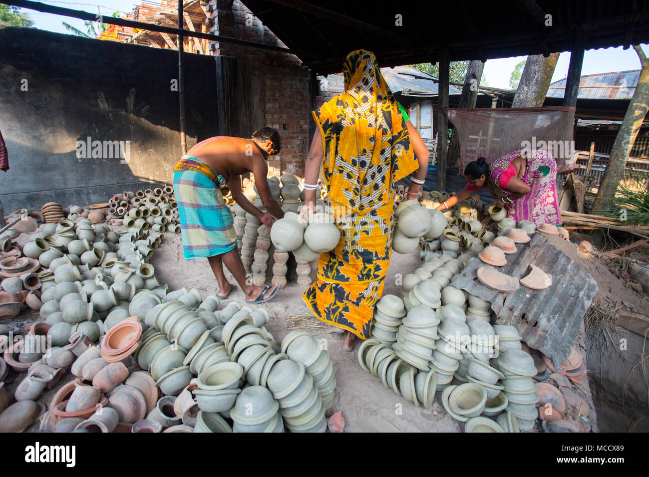 Pottery is a skilled activity whereby different materials such as earth