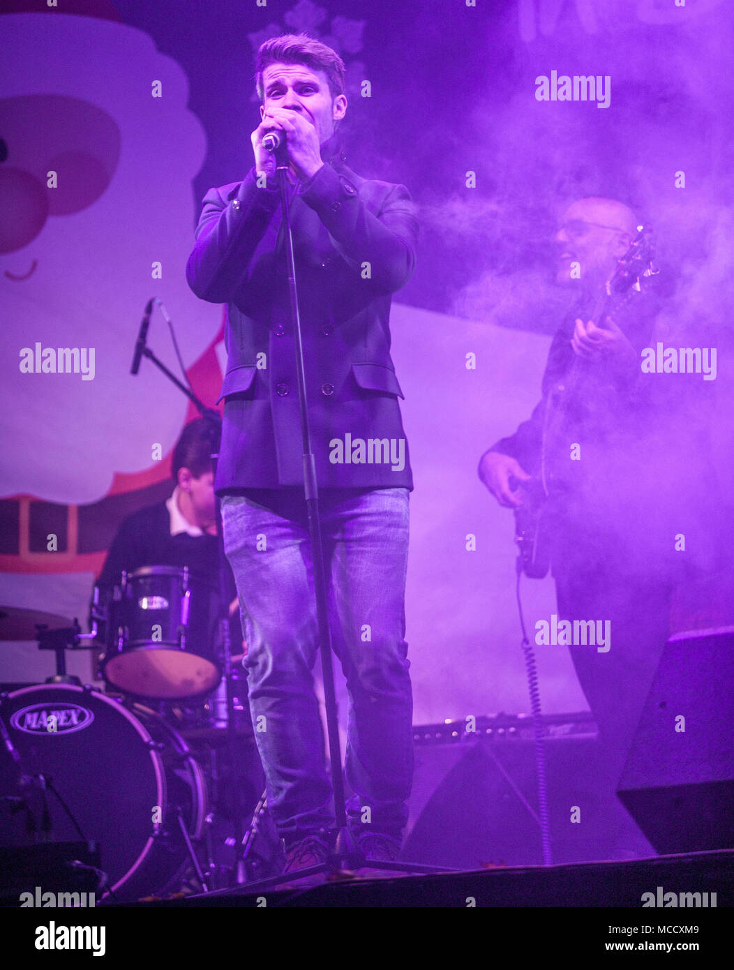 Christmas Lights Entertainment in Sutton Stock Photo Alamy