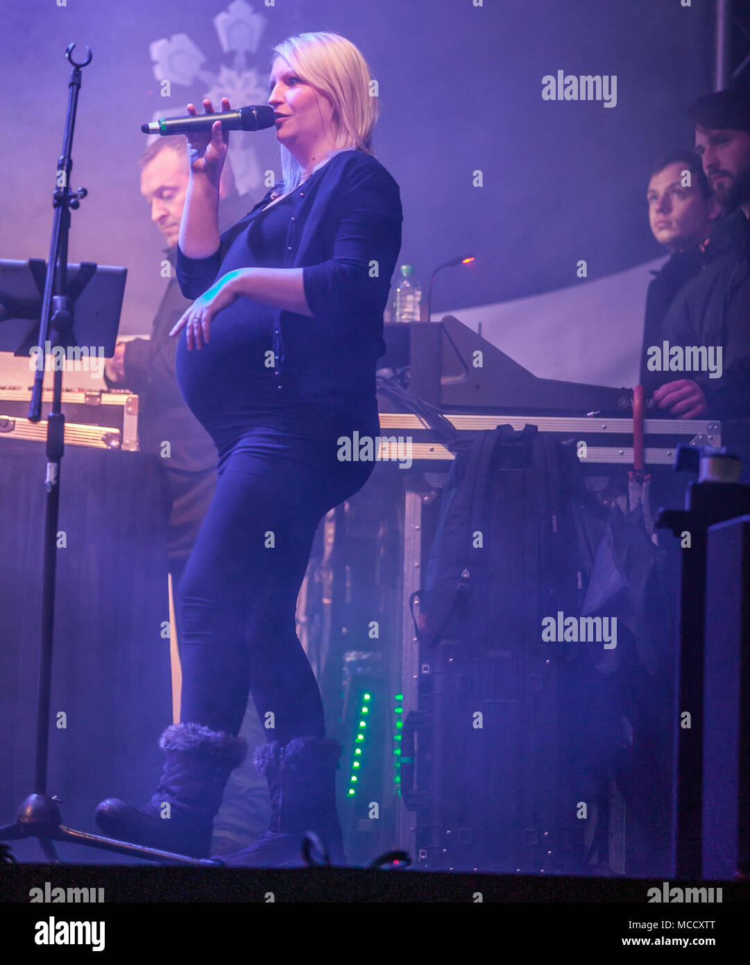 Christmas Lights Entertainment in Sutton Stock Photo Alamy