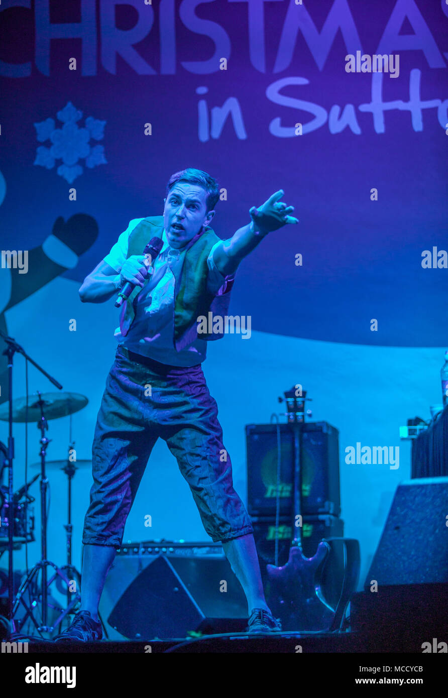 Christmas Lights Entertainment in Sutton Stock Photo