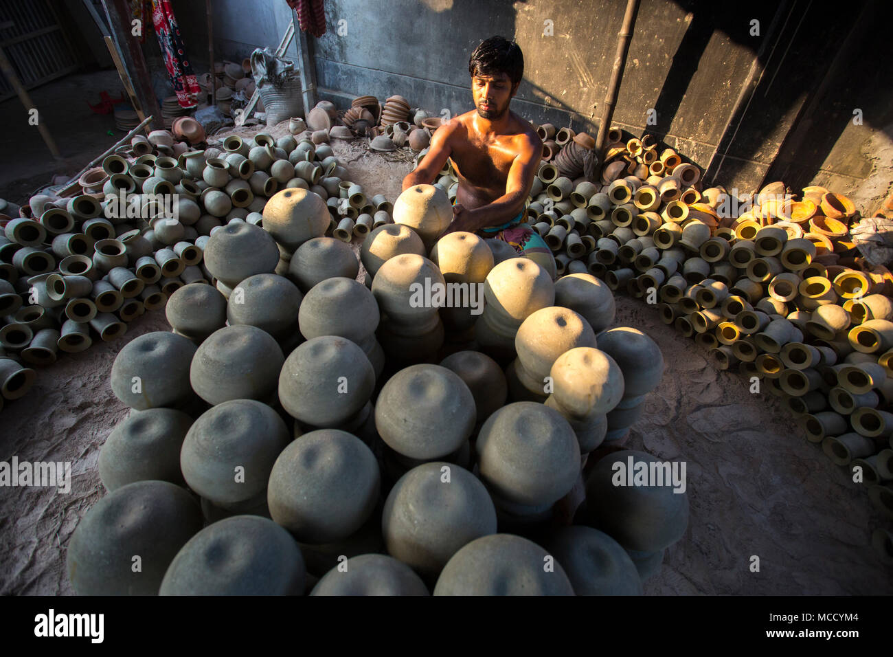 Pottery is a skilled activity whereby different materials such as earth