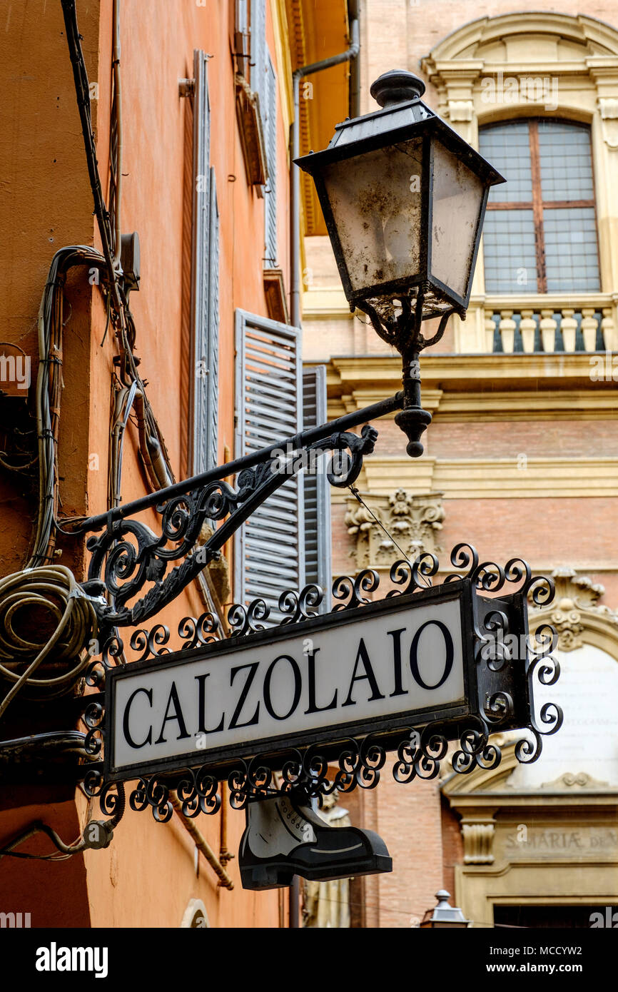 Restaurant sign, Bologna, Italy Stock Photo Alamy