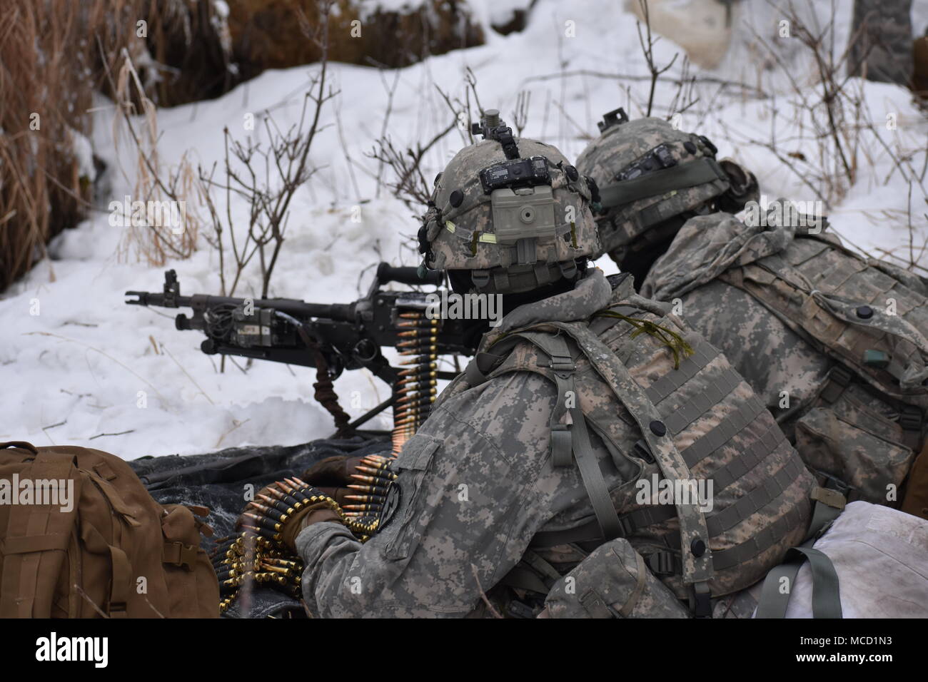 Soldiers assigned to Bayonet Company, 1st Battalion, 5th Infantry ...