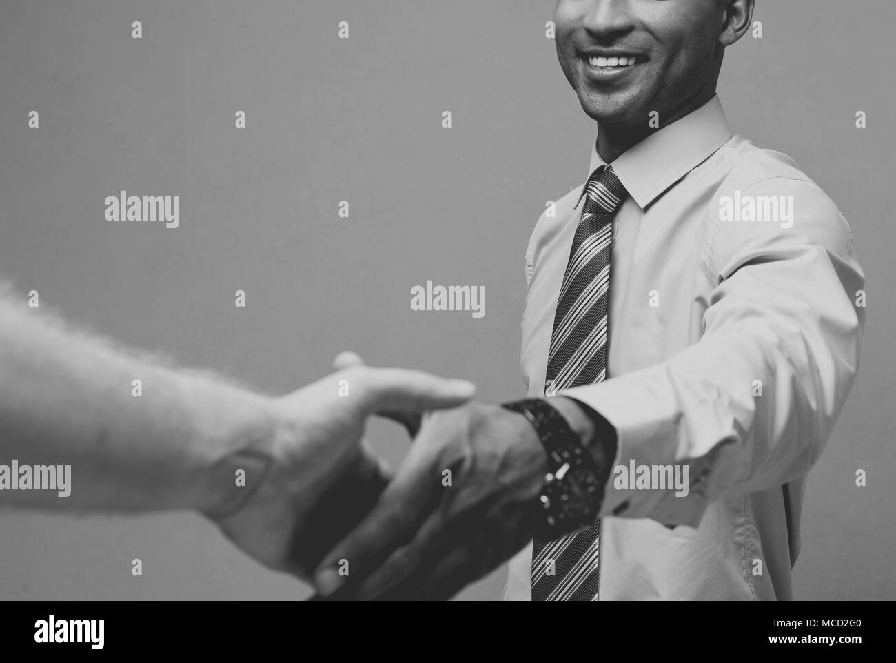 Shake hands Black and White Stock Photos & Images Alamy