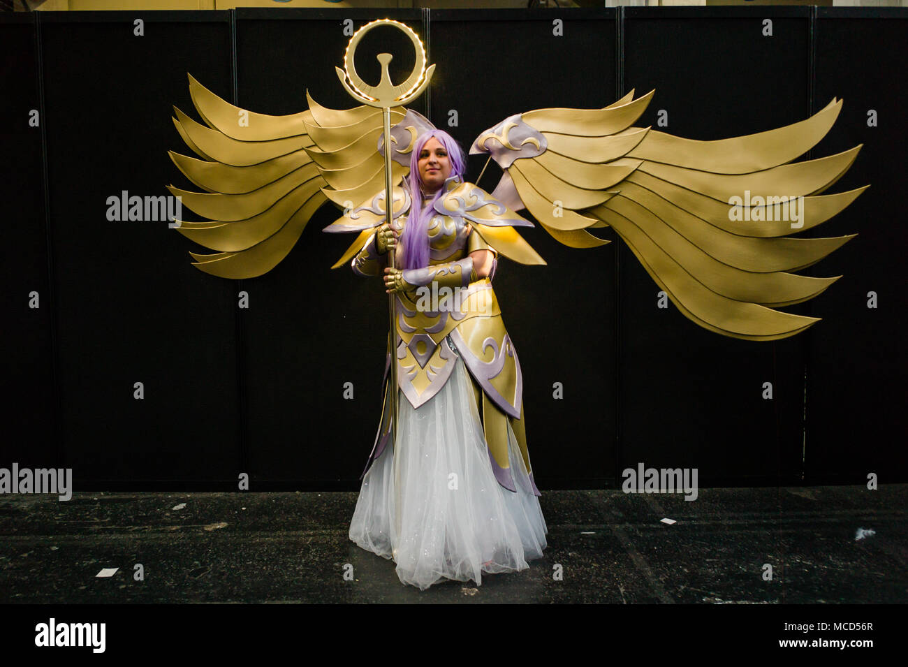 Turin, Italy, 15th April 2018 pictures of cosplayers during the 'torino comics', the event dedicated to cosplay comics and videogames Credit: Daniele Baldi Stock Photo