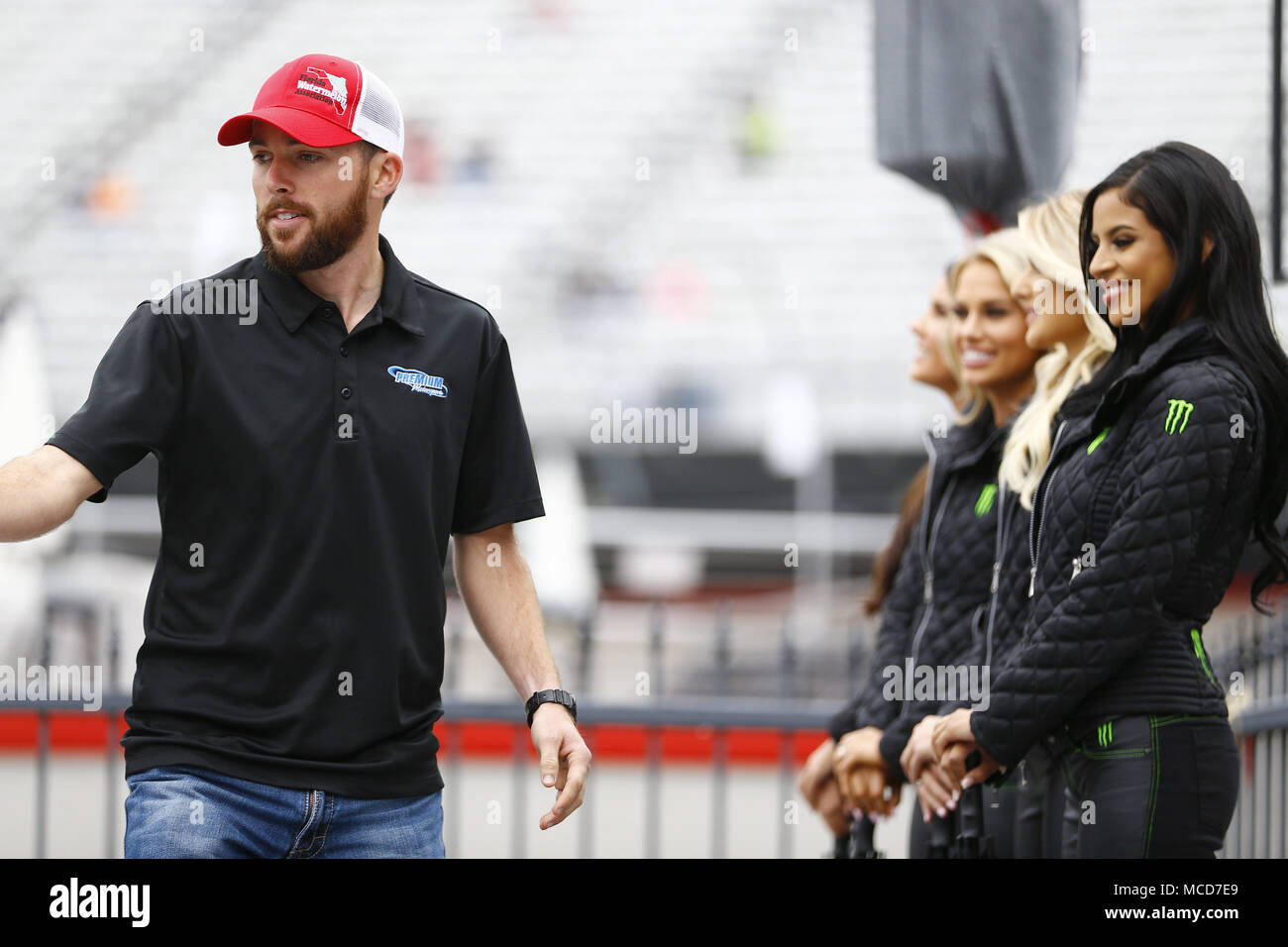 Bristol, Tennessee, USA. 15th Apr, 2018. April 15, 2018 - Bristol, Tennessee, USA: Ross Chastain (15) is introduced to the crowd before racing in the Food City 500 at Bristol Motor Speedway in Bristol, Tennessee. Credit: Chris Owens Asp Inc/ASP/ZUMA Wire/Alamy Live News Stock Photo