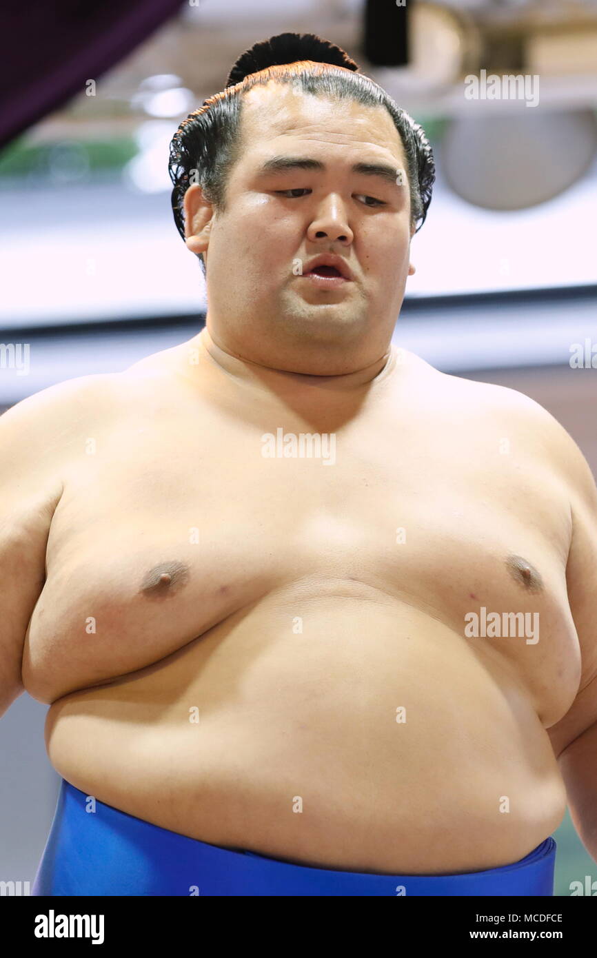 Tokyo Japan. 16th Apr, 2018. Kotoshogiku, APRIL 16, 2018 - Sumo : Annual sumo tournament dedicated to the Yasukuni Shrine in Tokyo Japan. Credit: Sho Tamura/AFLO SPORT/Alamy Live News Stock Photo