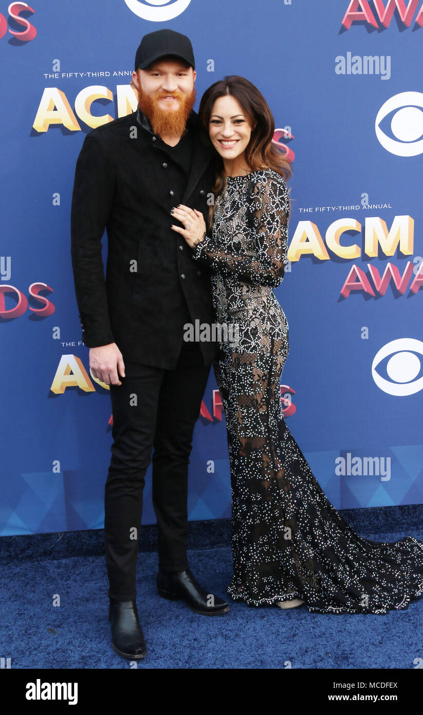 Las Vegas, Nevada, USA. 16th Apr, 2018. Eric Paslay and wife Natalie
