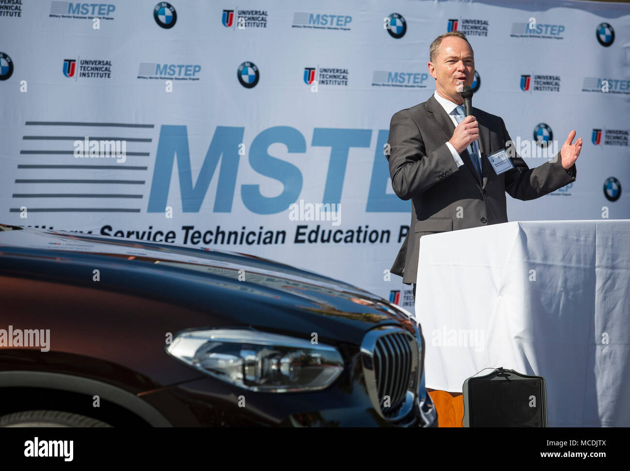 Bernhard Kuhnt, president & CEO of BMW North America, addresses the
