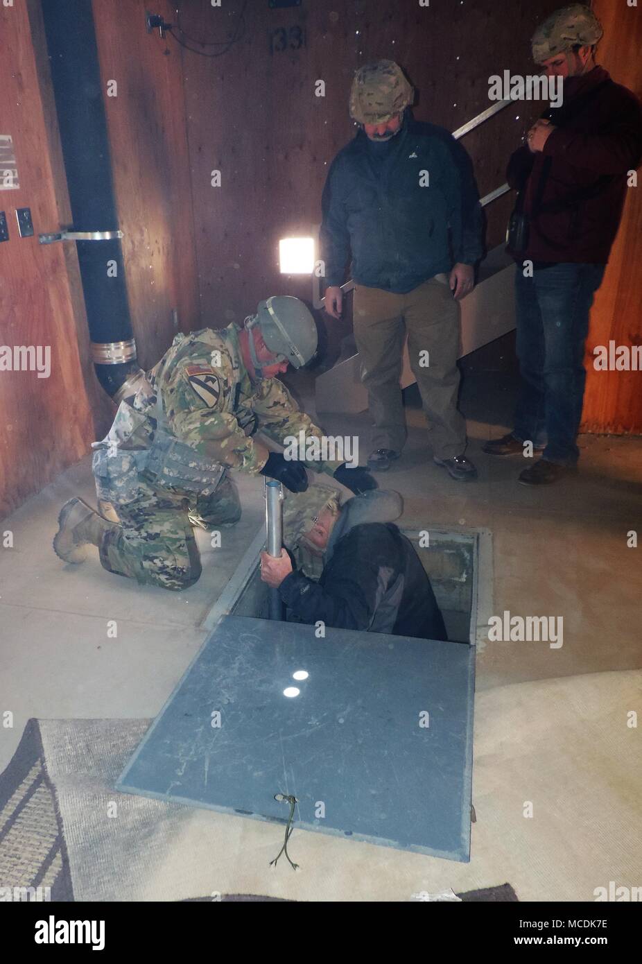 A Soldier assigned to 11th Armored Cavalry Regiment, National Training