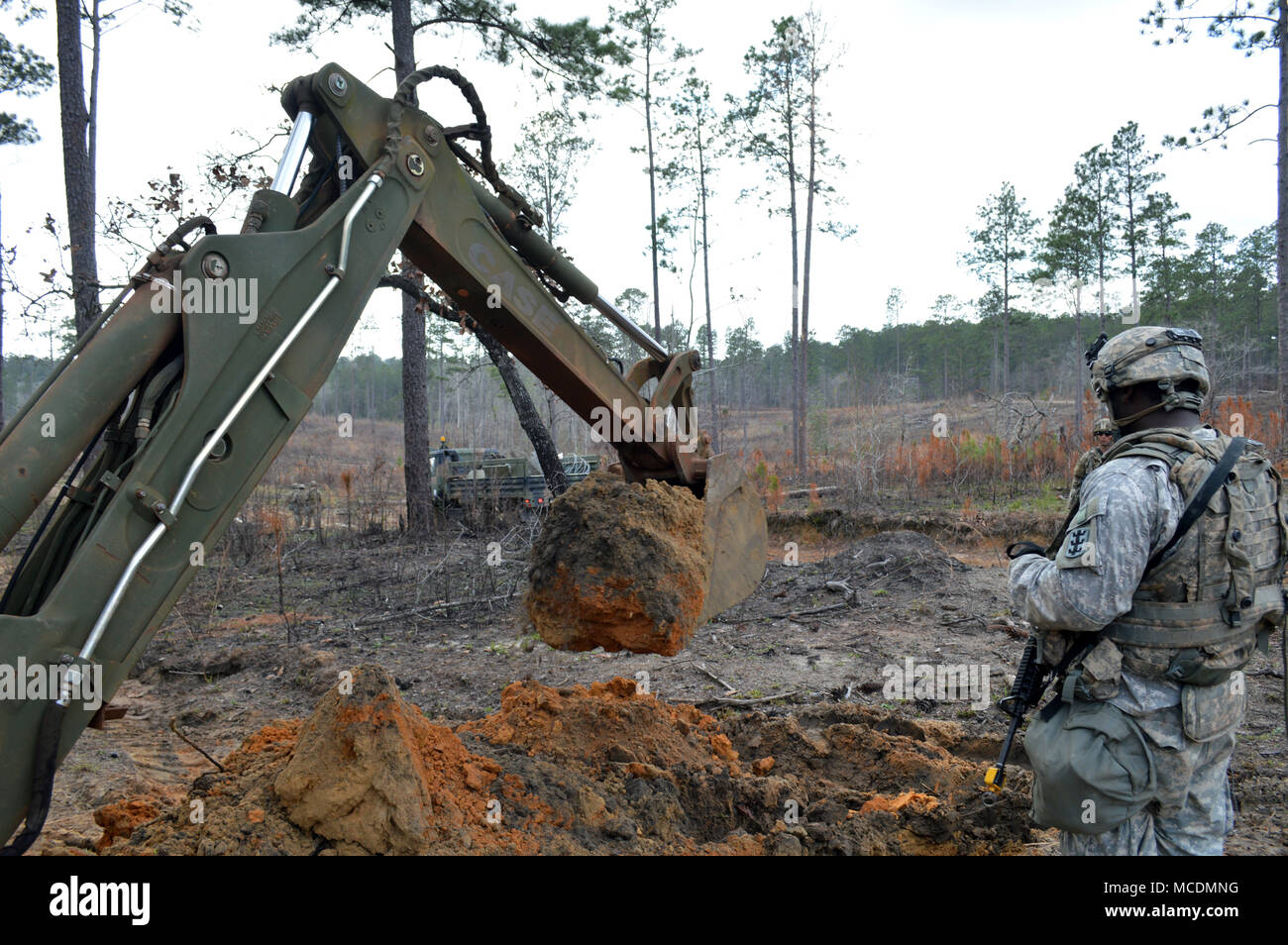 A Soldier assigned to the 84th Engineer Battalion, 130th Engineer ...