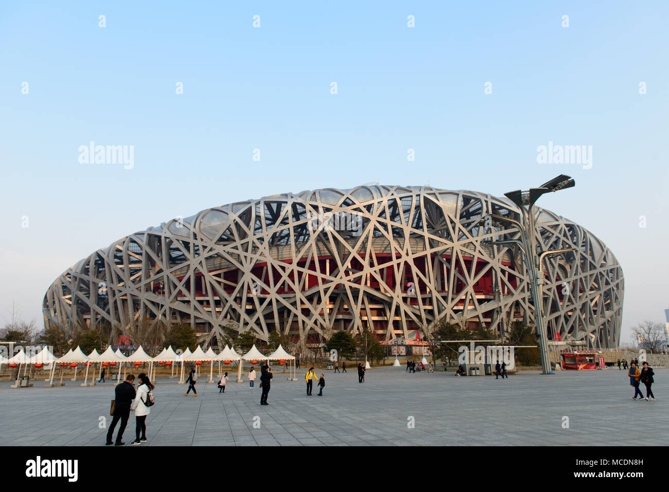 Beijing China Bird Nest National Stadium Stock Photo Alamy