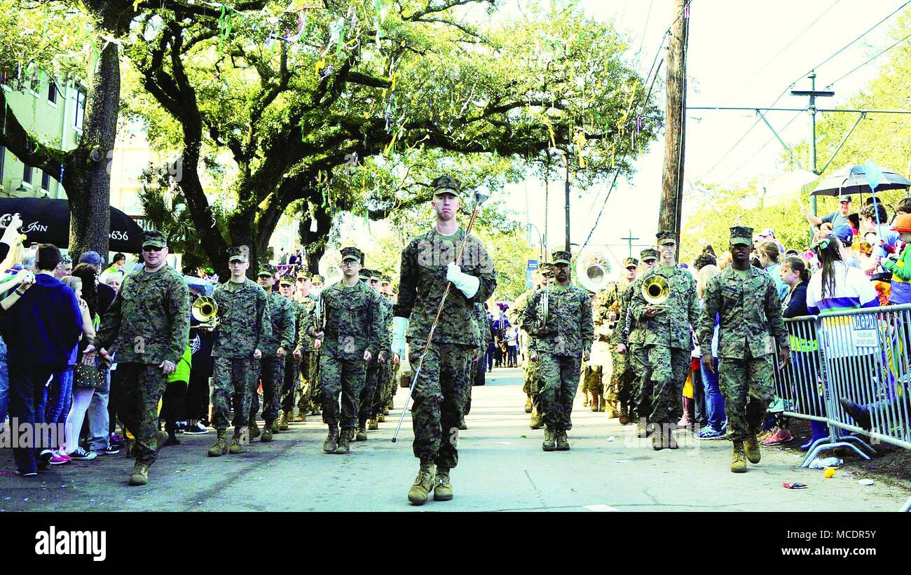 Drum Major Staff Sgt. James Mathis leads the Quantico Marine Corps Band
