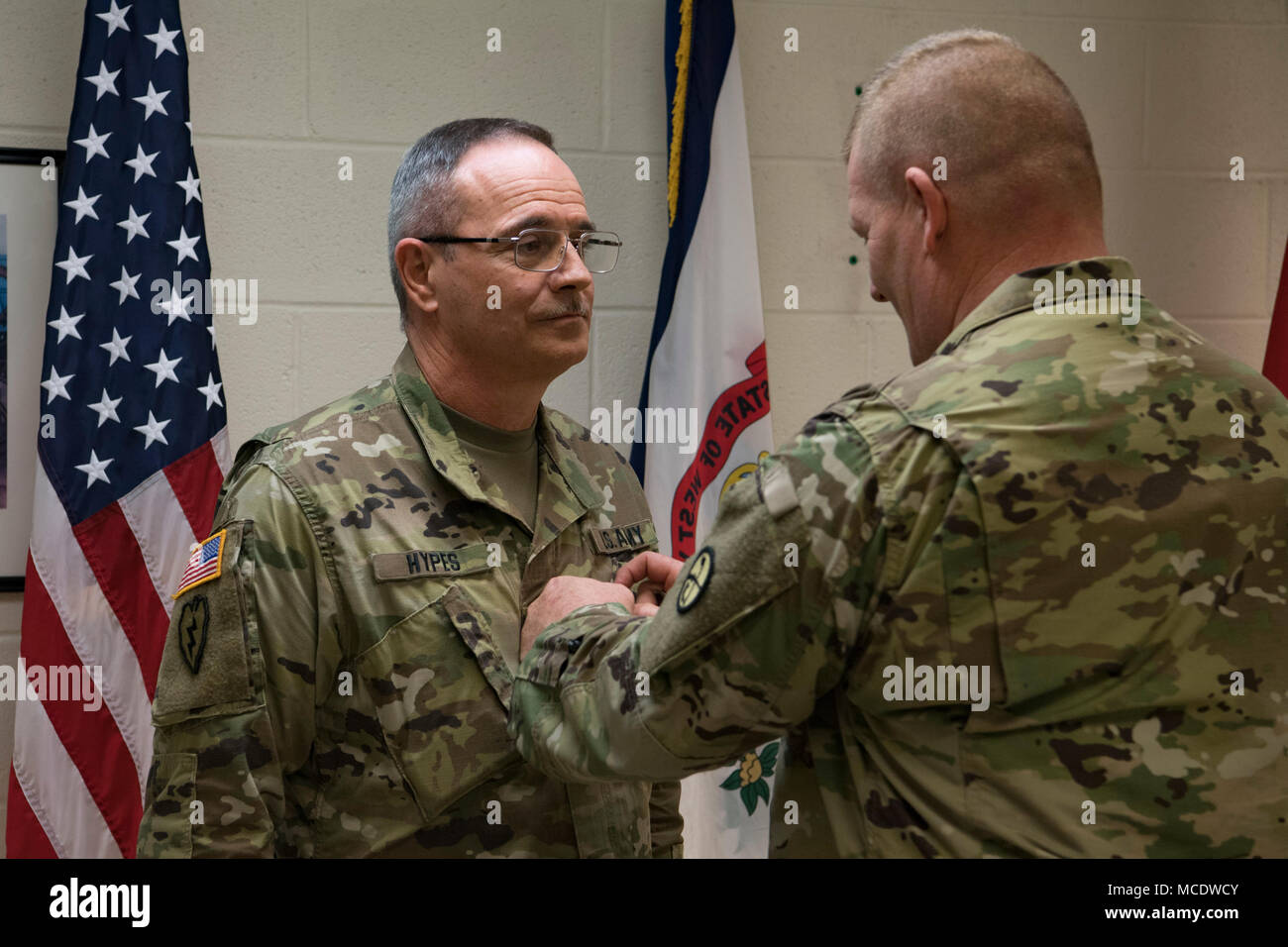 U.S. Army National Guard Chief Warrant Officer 5 Ron Hypes has his new ...